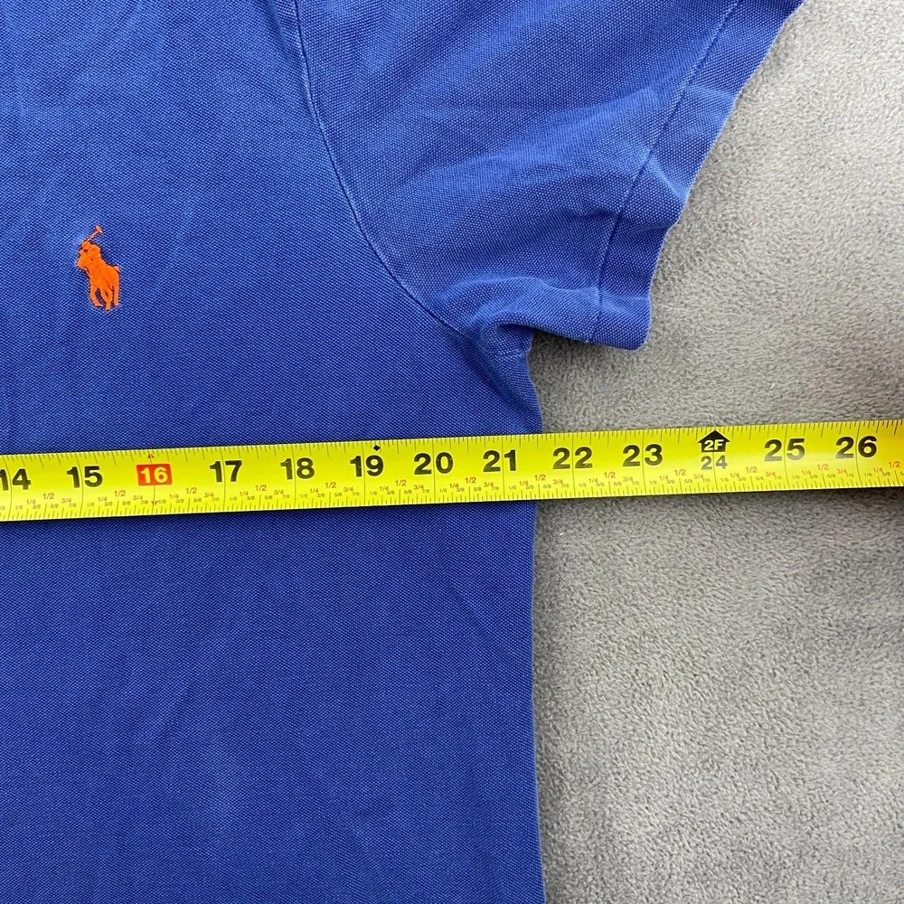 Polo Ralph Lauren Polo Shirt Mens Large Blue Featherweight Mesh Performance Slit